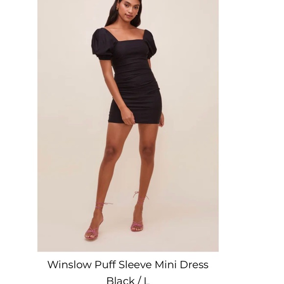 Astr Dresses & Skirts - Astr the label , Winslow Puff Sleeve Mini Dress in 
Black